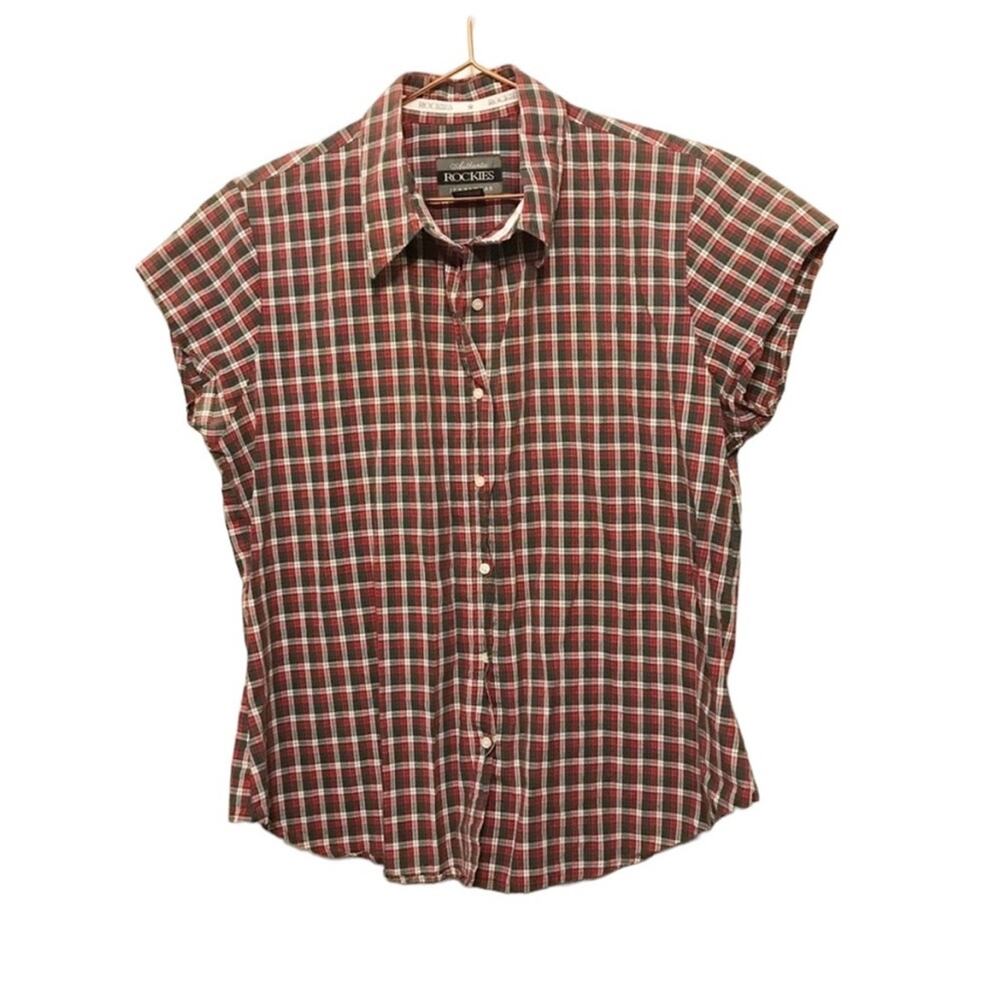 Rockies collared plaid button down size large